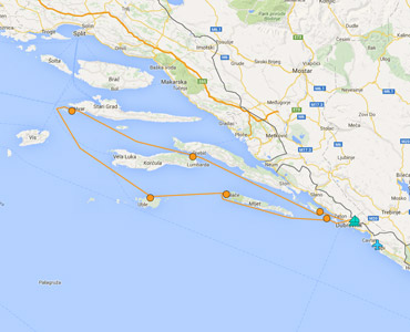 Dubrovnik sailing itinerary B - 7 day