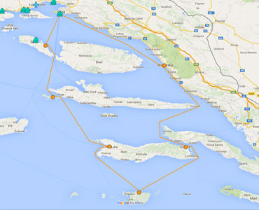 Split sailing itinerary B - 7 day