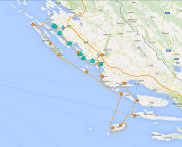 Zadar 14 day sailing itinerary